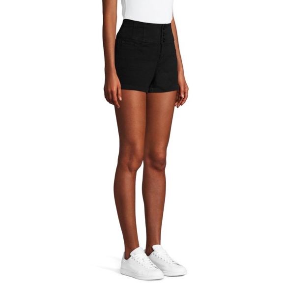 No Boundaries High-Rise Corset Shorts - Junior's Size 3 - Black - Picture 3 of 11